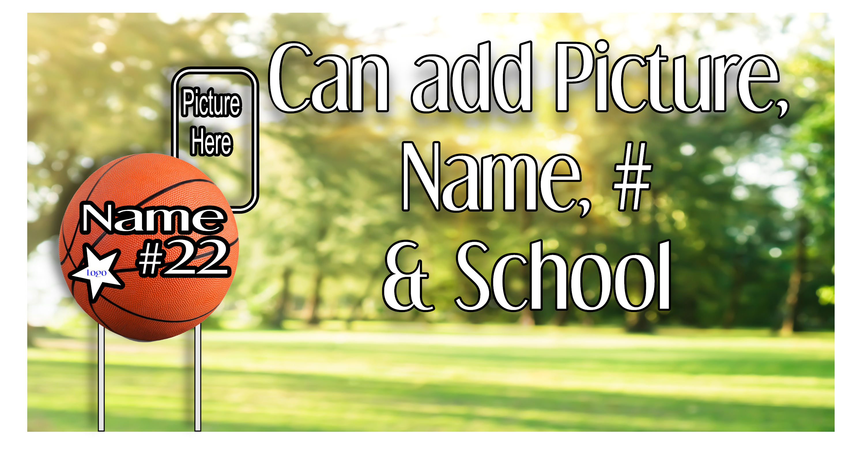 Sporty Yard Signs Single Sided